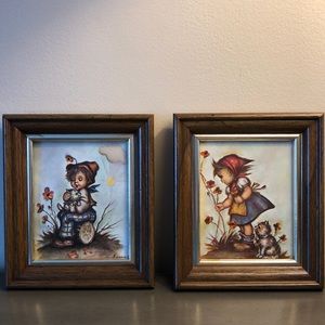 Pair of vintage children’s pictures.